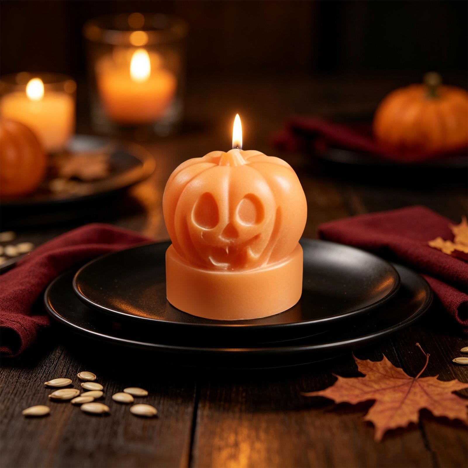 Candle Making Workshops - قالب شمع سيليكون على شكل يقطين