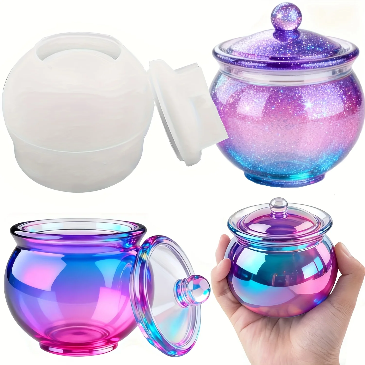 Candle Making Jug - مجموعة واحدة من قوالب الراتنج المستديرة