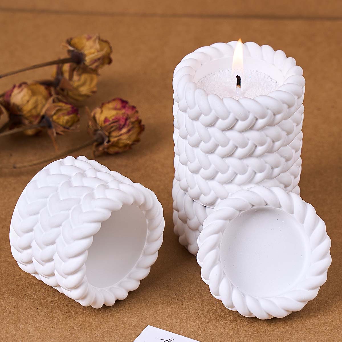 1/2/3/4 أرضيات حبل القنب شمعة  - مراجعة Candle Making Jug وسعره