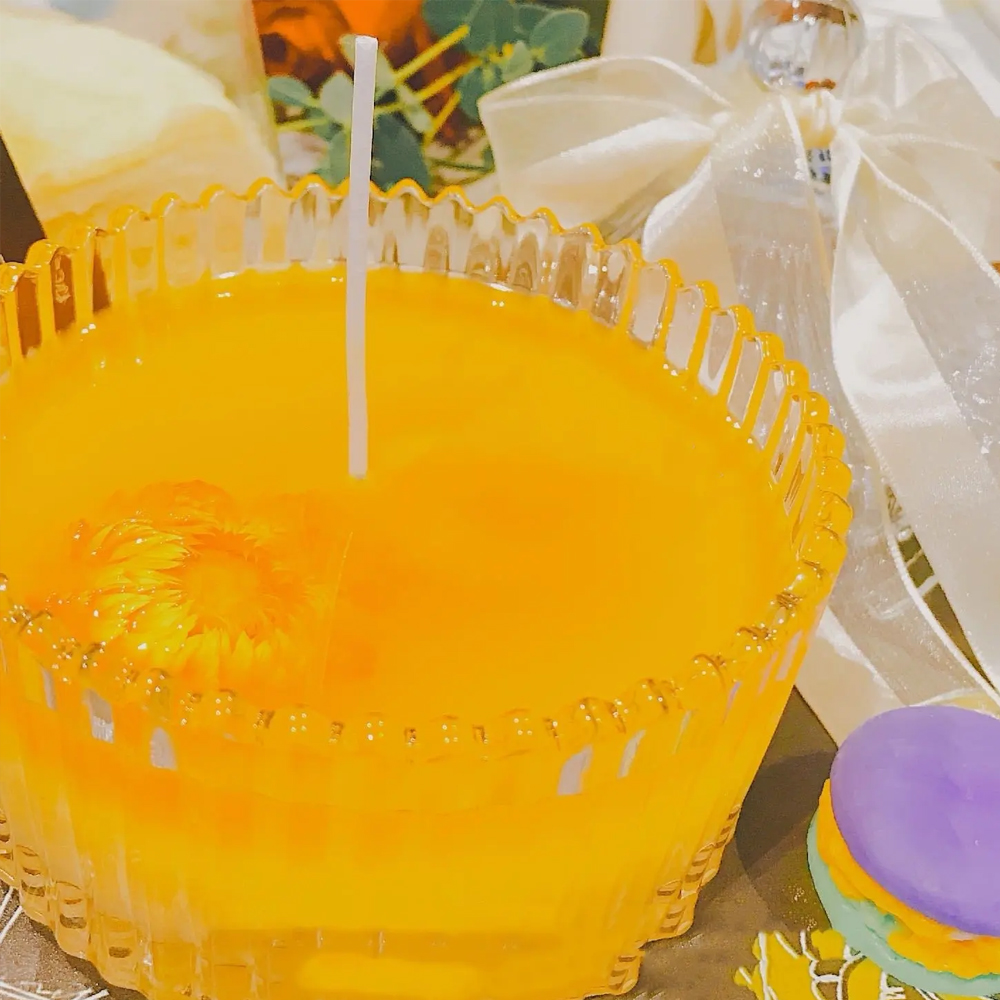 شمع جيلي جل أصفر شفاف 200 جرام - مراجعة Candle Making Wicks وسعره
