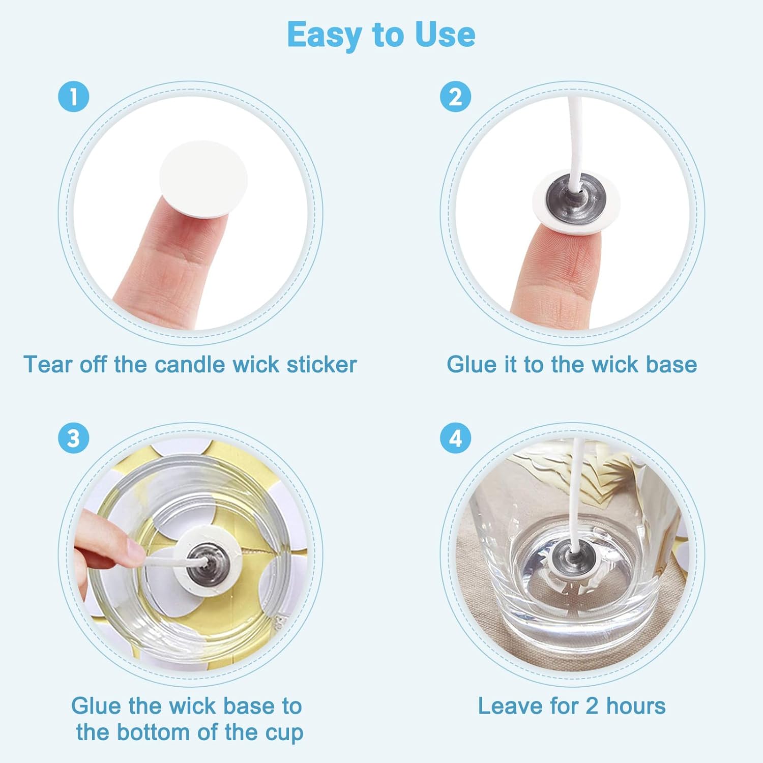 400 قطعة/100 قطعة ملصقات فتيل  - مراجعة Candle Making Wicks وسعره