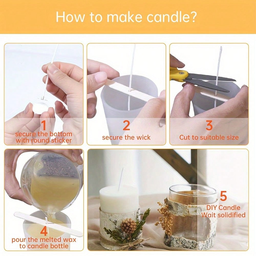 5/10/20/30/50 قطعة حامل فتيل ش - مراجعة Candle Making Wicks وسعره