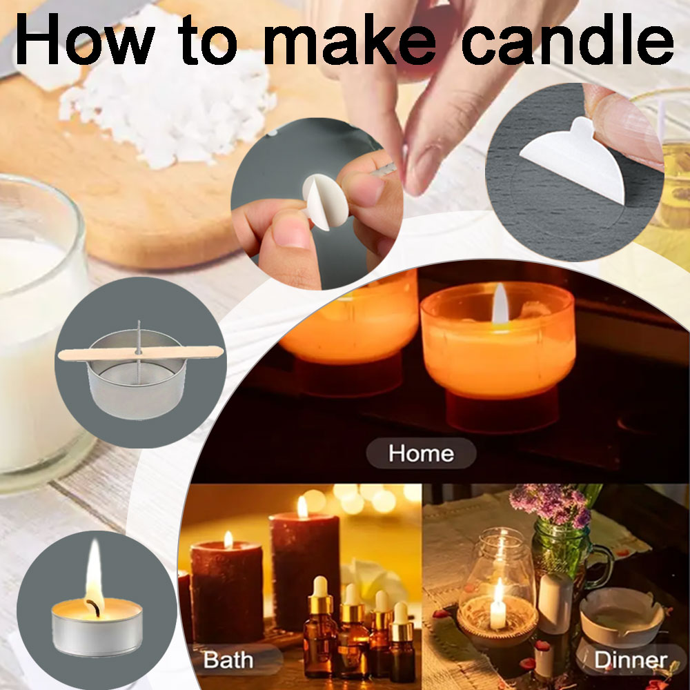 55 قطعة شمعة زهرة الفتيل الخشب - مراجعة Candle Making Wicks وسعره