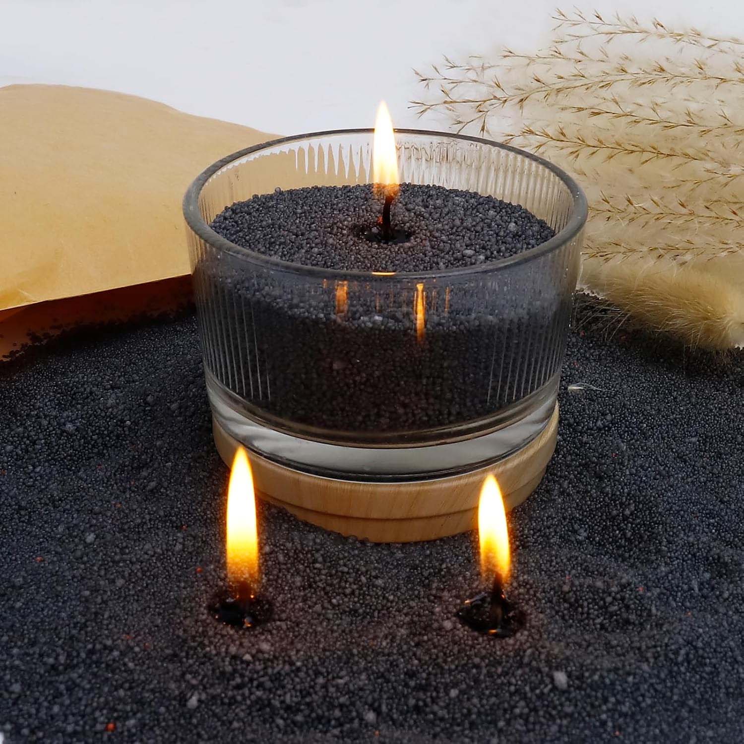 رمل شمع أسود مع فتيل، 200 جرام - مراجعة Candle Making Wicks وسعره